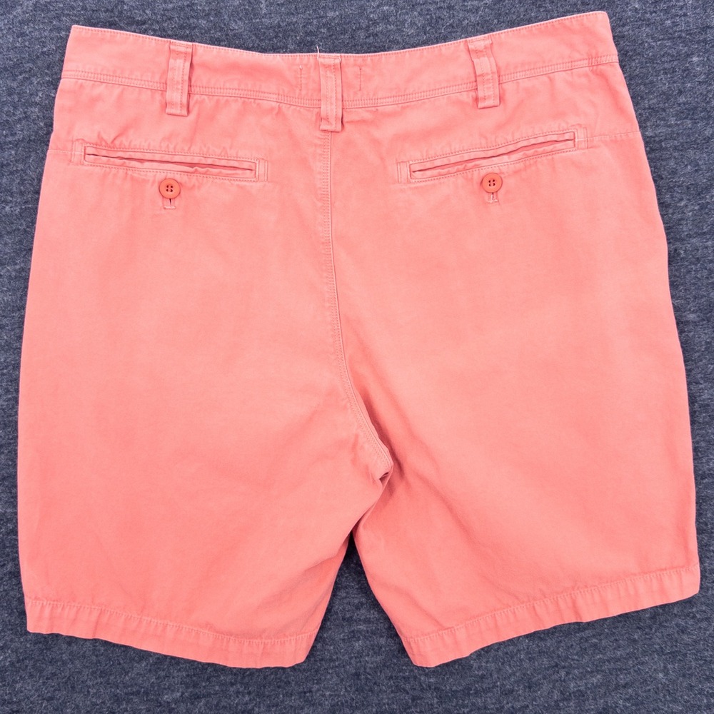 Barneys New York Chino Shorts Mens 34 Coral Salmon Pink Flat Front Casual - Picture 2 of 8
